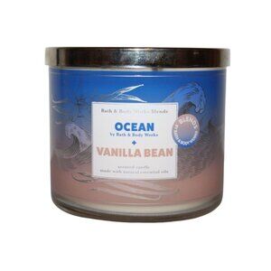 Bath and Body Works Ocean + Vanilla Bean Scented 3-Wick Candle (14.5 oz / 411 g)